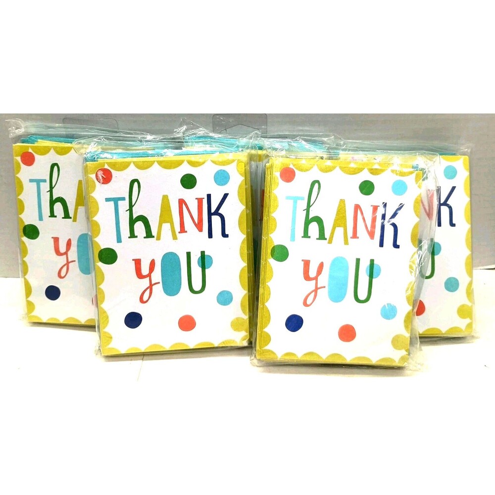American Greetings Gift Thank You note Cards and Envelopes  5x4 100 Count